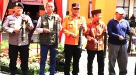 Pemkab Bekasi menggelar peringatan Hari Kesiapsiagaan Bencana (HKB) 2026 di Halaman Kantor Badan Penanggulangan Bencana Daerah (BPBD) Kompleks Pemkab Bekasi, Cikarang Pusat, Minggu (26/4/2026).(Foto: Humas Pemkab Bekasi) 