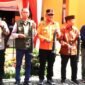 Pemkab Bekasi menggelar peringatan Hari Kesiapsiagaan Bencana (HKB) 2026 di Halaman Kantor Badan Penanggulangan Bencana Daerah (BPBD) Kompleks Pemkab Bekasi, Cikarang Pusat, Minggu (26/4/2026).(Foto: Humas Pemkab Bekasi) 