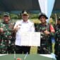 Wali Kota Bekasi, Tri Adhianto pada pembukaan program TMMD ke-128 tahun anggaran 2026, di Lapangan Eraska, Kranggan, Kecamatan Jatisampurna, Rabu (22/4/2026).(Foto: Humas Pemkot Bekasi)