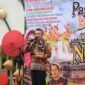 Wakil Wali Kota Bekasi, Abdul Harris Bobihoe saat menghadiri pagelaran drama kolosal bertajuk “Cakrawala Budaya Nusantara” di SMPN 38 Kota Bekasi.(Foto: Humas Pemkot Bekasi)