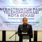 Wali Kota Bekasi Tri Adhianto pada penandatanganan kerja sama investasi infrastruktur pasif telekomunikasi di Hotel Santika Bekasi Hypermall pada Senin, 20 April 2026.(Foto: Humas Pemkot Bekasi)
