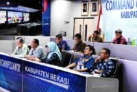 Pemkab Bekasi mengikuti Live Talkshow secara virtual yang diselenggarakan oleh BPSDM Kemendagri di Ruang Command Center Diskominfosantik, Cikarang Pusat, Kamis (16/04/2026).Foto: Pemkab Bekasi)