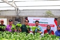 PT Sharp Electronics Indonesia meluncurkan Sharp Hydro Heroes, program pemberdayaan masyarakat berbasis pertanian urban di Bekasi Utara, Kota Bekasi.(Foto: Istimewa)