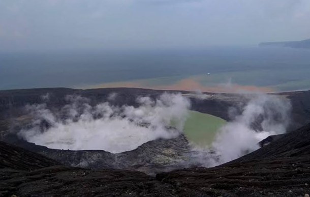 Ilustrasi Kawah Anak Gunung Krakatau.(Foto: Istimewa)