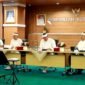 Gubernur Jawa Barat Dedi Mulyadi (KDM) didampingi Tri Adhianto memimpin langsung Rapat Koordinasi (Rakor) Persiapan Porprov XV Jawa Barat di Aula Nonon Sontanie, Kota Bekasi, Jumat (4/9/2026).(Foto: Hms Pemkot Bekasi)